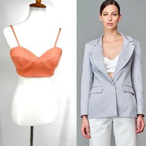 JOHN PAUL ATAKER Classic Sweetheart Bustier in Salmon